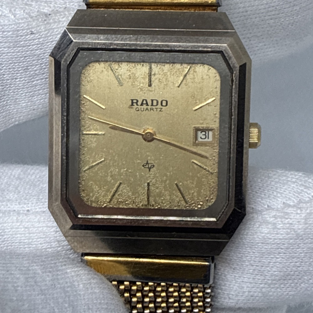 Vintage RADO 129.9517.3 Quartz Gold Tone 27mm Men's Unisex Watch - Working!